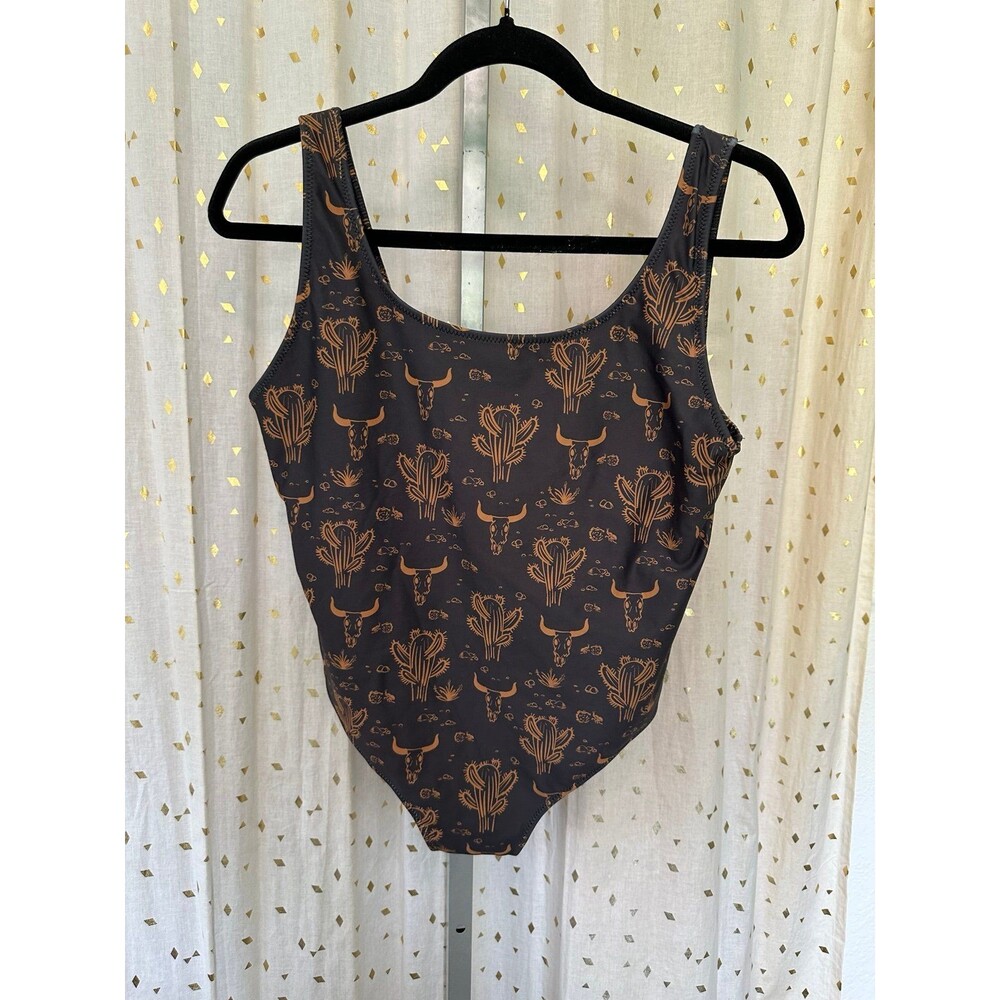 Van Western All Over Desert Cactus Longhorn Skill One Piece Swimsuit XL